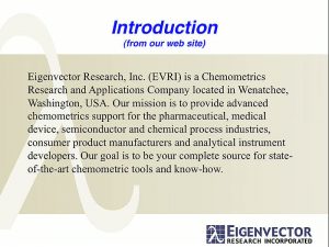 Eigenvector Company Profile